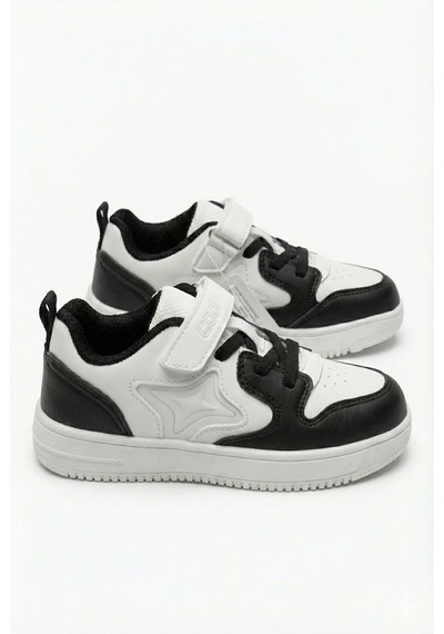 Fort Eldon Cool Rahat Hafif Anatomik Sneaker Erkek Çocuk Ayakkabı SİYAH-BEYAZ