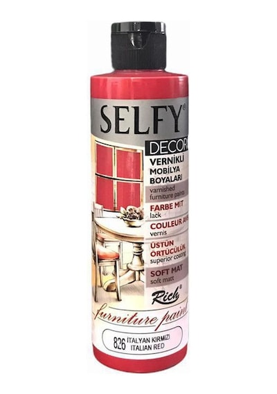 Rich Selfy Decor Vernikli Boya 240 Cc 826 Italyan Kırmızı