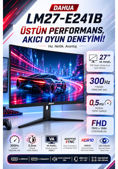 Dhı-lm27-e241b Ips 27 İnç 240 Hz 1920 H 1080 V Çözünürlük 0,5 Ms Gaming Monitör