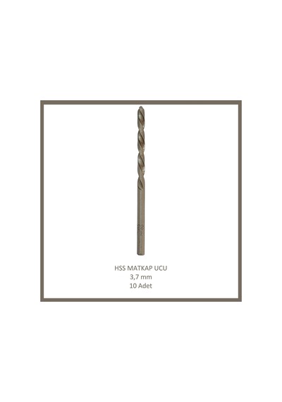 Hss Matkap Ucu 3,7 Mm, Metal, Ahşap, Plastik İçin 10 Adet