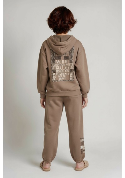 Xo Kids Erkek Çocuk 2li Kombin Takmı 8-14 Yaş Set0440 Kahverengi