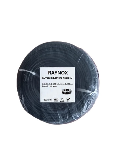Raynox 2+1 2x0.50 MM Dış Ortam 100 Metre CCTV Güvenlik Kamera Kablosu