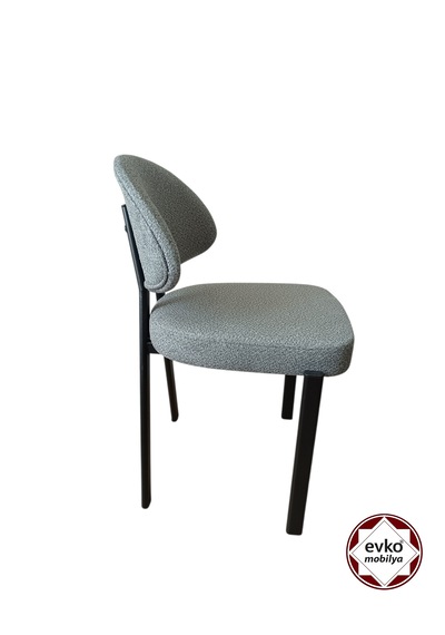 Evko Mobilya Damla Sandalye, Mutfak Salon Sandalyesi, 2 Adet Sandalye, Metal Sandalye, Yemek Sandalyesi, Otel Cafe Restoran Sandalyesi Gri