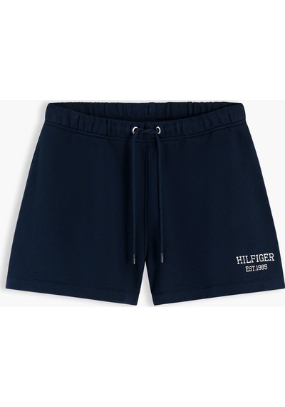 Tommy Hilfiger Varsıty Crest Sweatshort Kadın Mavi Şort - Ww0ww51096