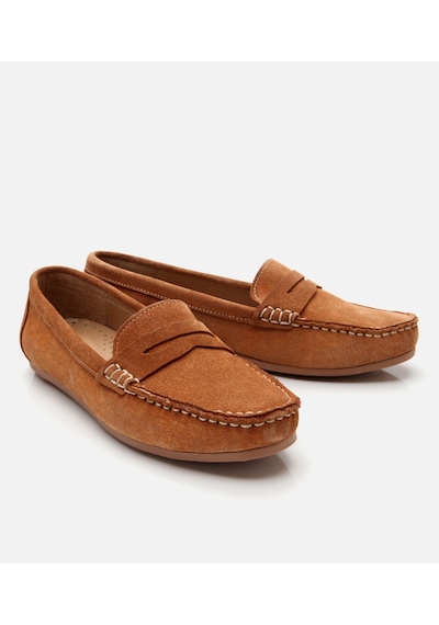 Hotiç Kadın Süet Deri Taba Günlük Loafer 01ayh306650a370 Taba