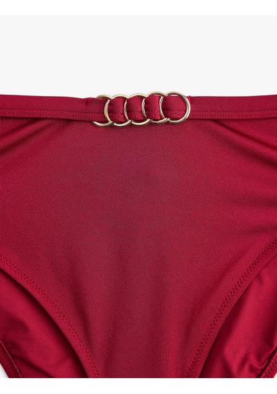 Koton Aksesuar Detaylı Yüksek Bel Bikini Altı Bordo 6sak00037mm
