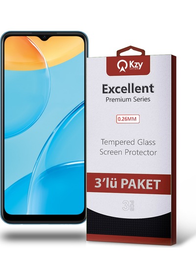Oppo A15 ile Uyumlu Kırılmaz Temperli Ekran Koruyucu Cam Ekonomik 3'lü Paket