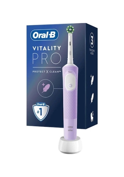 Oral B D103 Vitality Pro Cross Action Şarjlı Diş Fırçası Lila