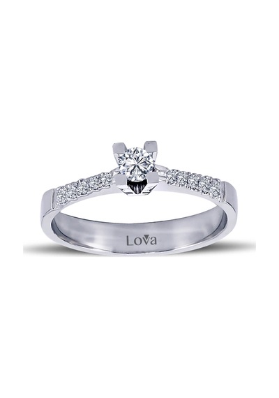 Lova Toplam 0,23 Karat Pırlanta Tektaş Yüzük - 1050090