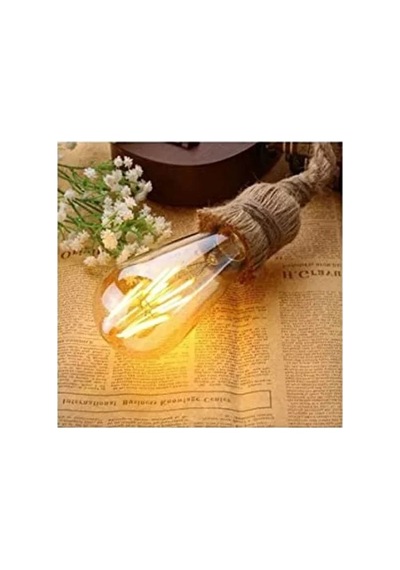 8w Rustik Led Ampul, St64 E27, Amber Renk, Enerji Sınıfı A -