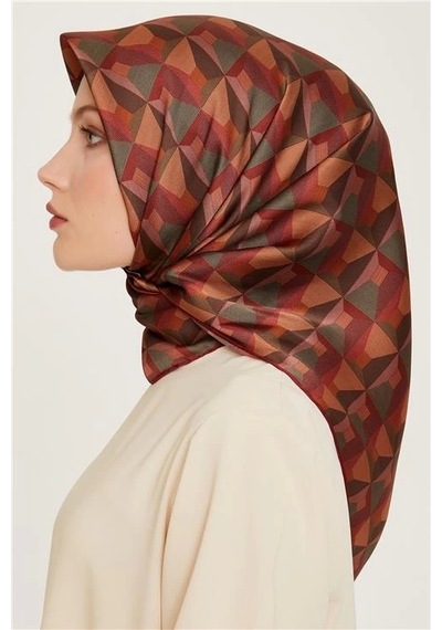 Armine Sura Saf İpek Eşarp 9204d 82 Çok Renkli