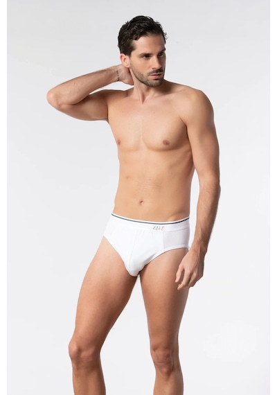 Tutku Elit Erkek Likralı İnce Bel Kemerli Slip Külot 6'lı Paket Elt1351 Beyaz