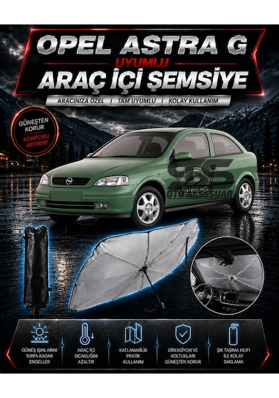 Opel Astra G Araç Ön Cam Güneşliği Katlanabilir Şemsiye Oto Güneşlik Uv Korumalı Gölgelik Araba Oto Şemsiyesi
