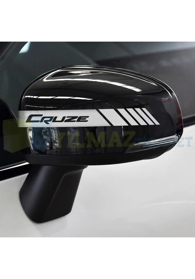 Chevrolet Cruze Yan Dikiz Ayna Kapağı Şerit Oto Sticker Etiket6Ad 20 X 2 Cm