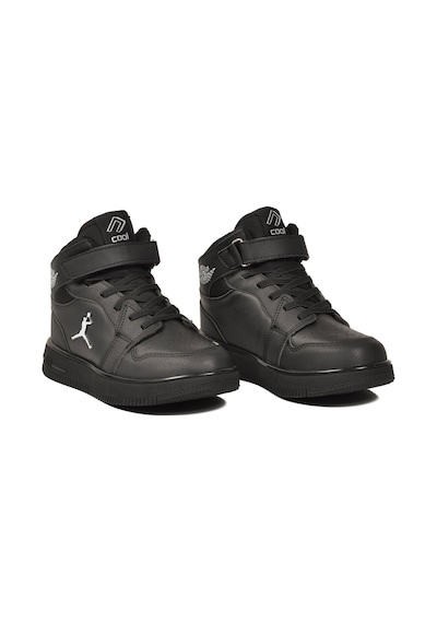 Cool Siyah Cırtlı Basket Tarzı Bilek Boy Sneaker Erkek Çocuk Spor Ayakkabı Haykat Uzun Air