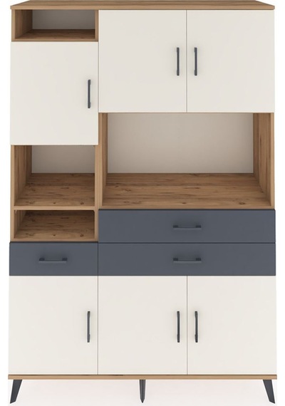 Hyperion Dolap 9 Raflı 3 Çekmeceli 6 Kapaklı 132x44x195 Çam-aytaşı/antrasit Aytası/antrasıt - Atlas Çam Hyperion Dolap 9 Raflı 3 Çekmeceli 6 Kapaklı 132x44x195 Çam-aytaşı/antrasit Aytası/antrasıt - Atlas Çam