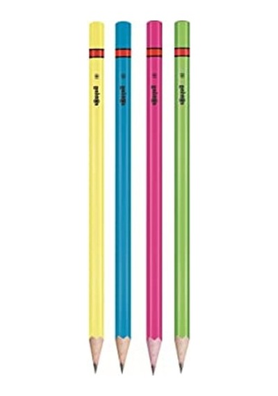 Neon Renkli Kurşun Kalem Seti, 4 Adet 124-Pembe