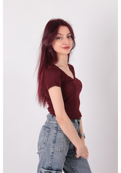 Busem S0016727 Kadın Bluz Bordo