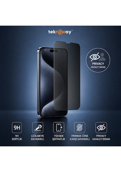 Tw Apple iPhone Uyumlu  14 / 13 Pro / 13 / 16e Antistatik Ekran Koruyucu Hayalet