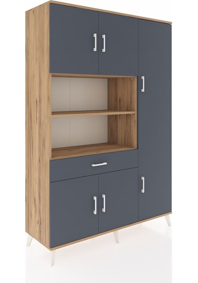 Hyperion Dolap 10 Raflı Tek Çekmeceli 6 Kapaklı 132x44x195 Çam-antrasit/antrasit Antrasıt/antrasıt Hyperion Dolap 10 Raflı Tek Çekmeceli 6 Kapaklı 132x44x195 Çam-antrasit/antrasit Antrasıt/antrasıt