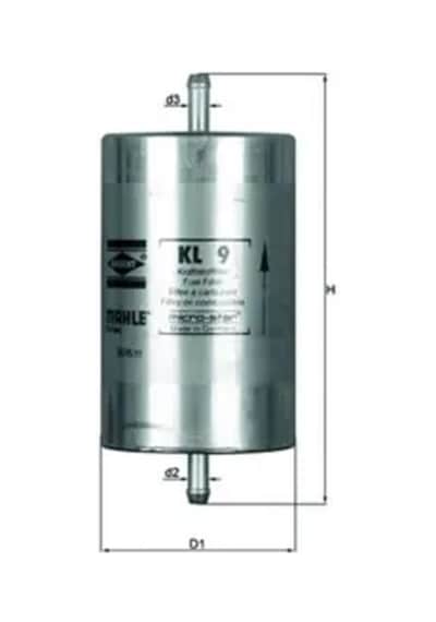 Yakıt Filtresi - Alfa Romeo 75, Giulietta, Spider, Gt, Gtv, 164, Ducato, Scudo, Ulysse, 124 - Mahle-kl9