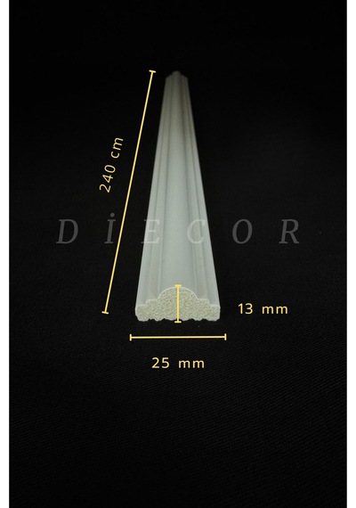 Diecor Boyanabilir Dekoratif Özel Hazır Kesim 4 Cm Ve 2.5 Cm Duvar Çıtası Bej 4 Cm Model:xa267