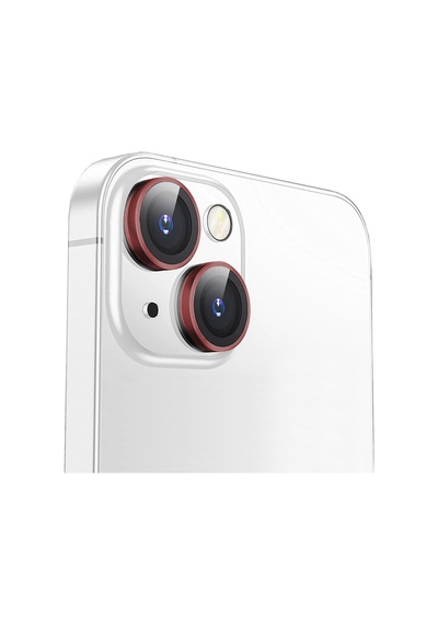 Buff Apple Uyumlu iPhone 15 / 15 Plus Kamera Metal Lens Koruyucu Bordo