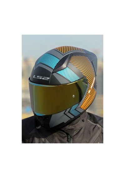 Rapıd 2 Race Extra Mat Gri-neon Turuncu Kask Sarı Camlı + Spoiler Mat Gri - Neon - Turuncu