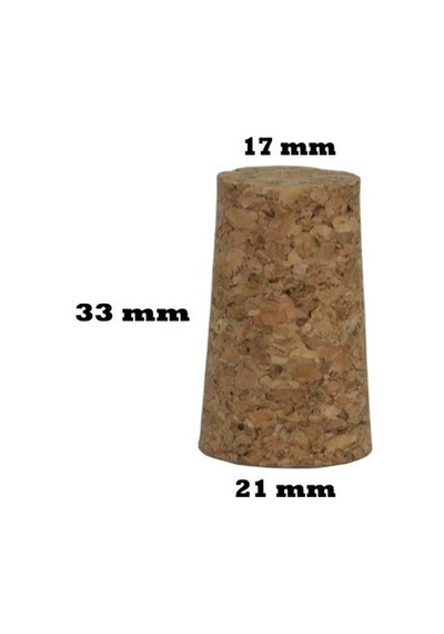 Konik Mantar Tıpası Şarap Şişesine Uygun 33*21*17 Mm 50 Adet