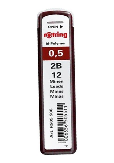 Rotring Hi-Polymer Kalem Ucu 0.5 MM 2B S0312630