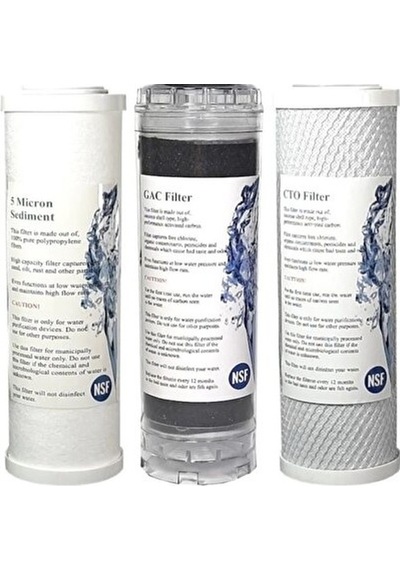Watermanya Ihlas Aura Cebilon Üçlü Su Arıtma Cihazı Filtre Seti