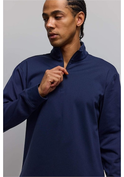 Defacto Standart Fit Sporcu Sweatshirt, F7591ax26spnv253 Lacivert-nv253
