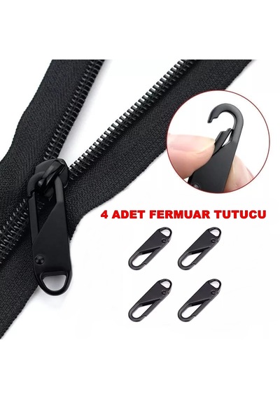 Fermuar Çekmeli Yedek Fermuar Çektirme Sürgüleri Çektirme Valizler 4 Adet
