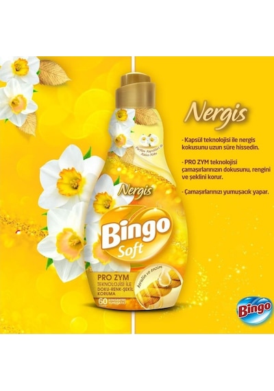 Bingo Soft Çamaşır Yumuşatıcı Konsantre 1440ml Nergis Diğer