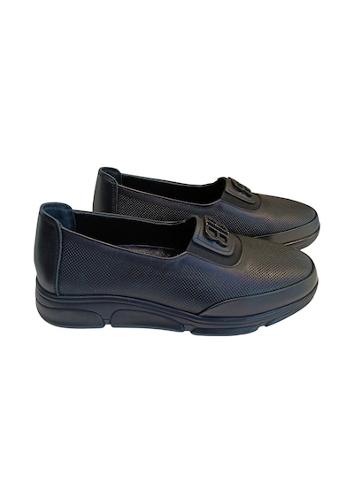 Voog 813 Kadın Hakiki Deri Comfort Casual Ayakkabı Siyah Nubuk Siyah