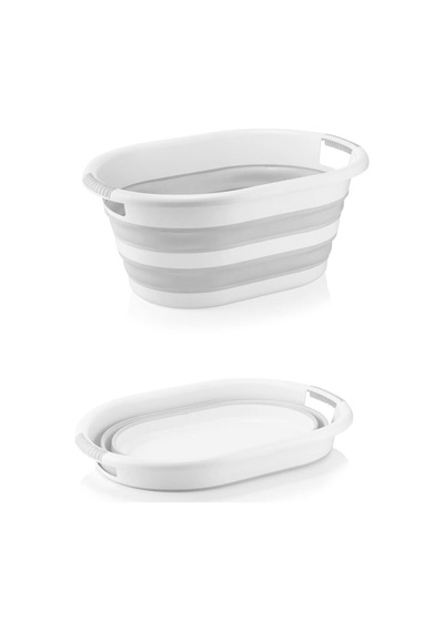 Sepetkitchen Fileli Katlanabılır Banyo Küveti Gri 6li Set Diğer
