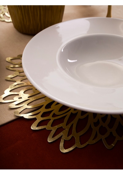 Katre 26 CM Porselen Çukur Makarna Tabağı Kırık Beyaz