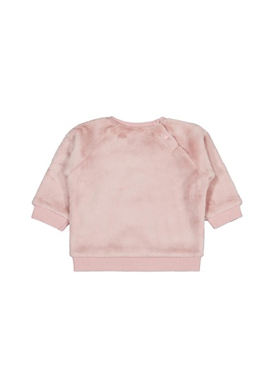 Civil Baby Fiyonk Meow Nakışlı 6-18 Ay Sweatshirt - Lila Soft Gül Kurusu