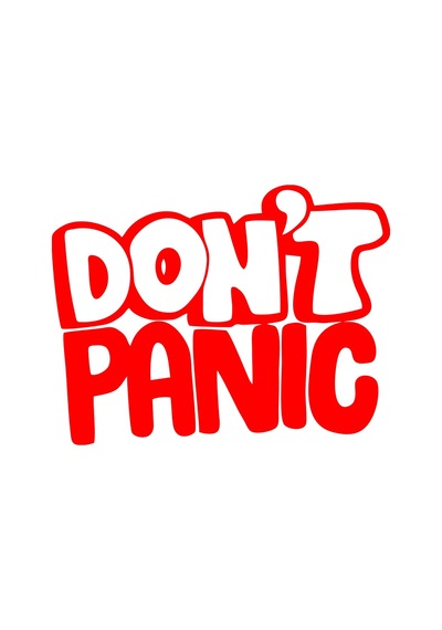 Dont Panic Araba Sticker Araba Sticker 17x17 Cm Kırmızı