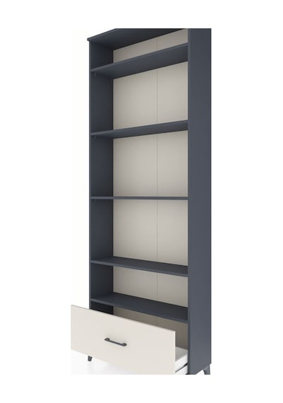 Arges Dolap 5 Raflı Tek Çekmeceli 88x30x243 Antrasit-aytaşı Antrasit