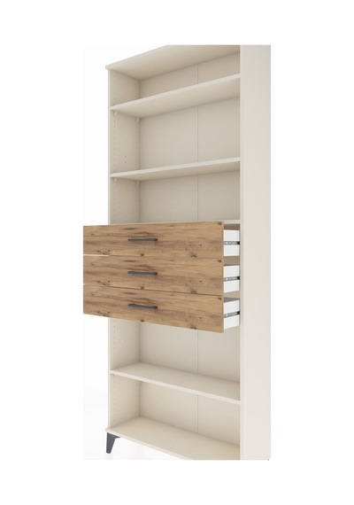 Arges Dolap 4 Raflı 3 Çekmeceli 88x30x221 Aytaşı-çam Aytaşı