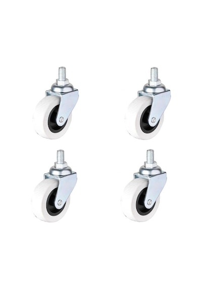 4 Adet Hts Döner 3/8 Vidalı Mobilya Tekeri Çap : 52 Mm Kod : 322