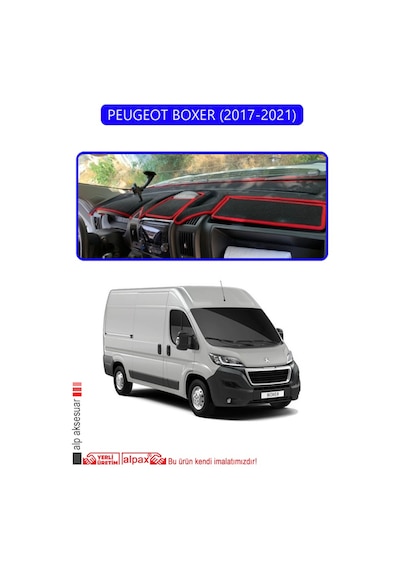 Peugeot Boxer 2017 - 2021torpido Koruma Halısı Mavi Kenar