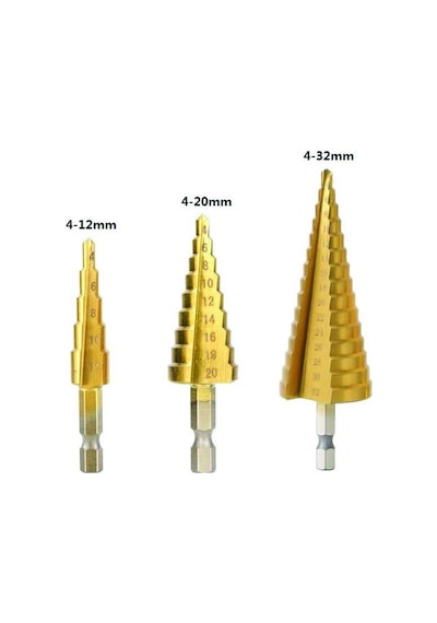 Kademeli Saç Delme Bits Saplı Bilisterli 3lü Set 4 12-4 20-4 32 Era56325 Eratool