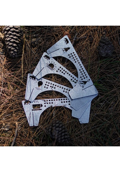 Kamp Ayısı Çelebi Bushcraft Jel Yakıtlı Osmanlı Ocağı Gri