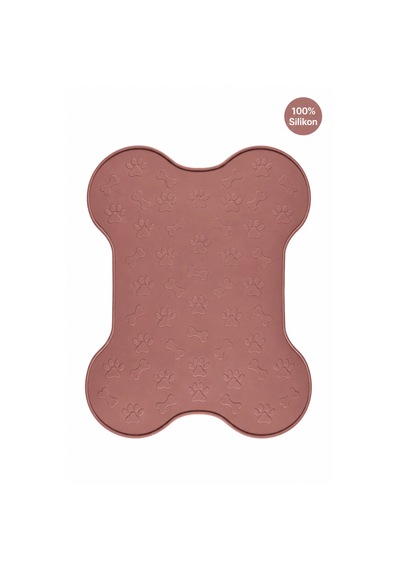 %100 Silikon Kokusuz Plastik Ve Pvc İçermez Köpek Beslenme Paspası Köpek Mama Matı-mocha