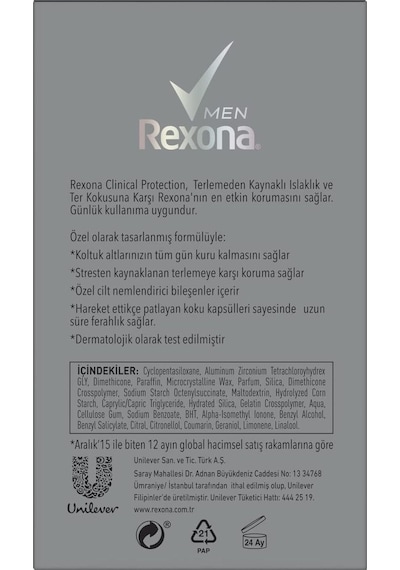 Rexona Men Deodorant Clinical Protection Active Fresh Stick 45 Ml 3 Adet