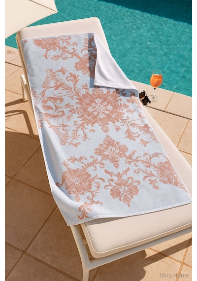Unisex Baskılı Plaj Deniz Havuz Havlusu %100 Pamuk 70x145 Cm Wonderfull Nar Çiçeği