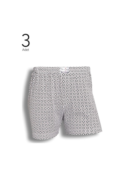 3'Lü Erkek Desenli Emprime Boxer 14101-A3