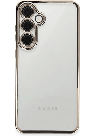 Samsung Galaxy S24 Fe Kılıf Razer Lensli Silikon - Titanyum Gri
